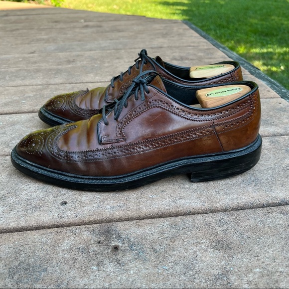 Bostonian Crown Windsor Shell Cordovan #8 Wingtip Burgundy 10C/9.5D USA Patina! - Picture 12 of 12